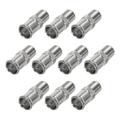 Quick Coaxial Connector Coax Coupler F Male to F Female Push on Adapter 75 Ohm Waterproof TV Coaxial Cable 10pcs