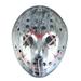 Biplut Masquerade Face Cover LED Light Up Luminous Battery Powered Horror Modes Adjustable Cosplay Props PET Halloween Costume Party Full Face Cover for Festival (White)