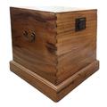 OPIUM OUTLET Truhe Kasten Kiste Box Aufbewahrung Möbel aus Holz "CHEST-01" braun mit Deckel Schatztruhe Vintage kolonial chinesisch asiatisch