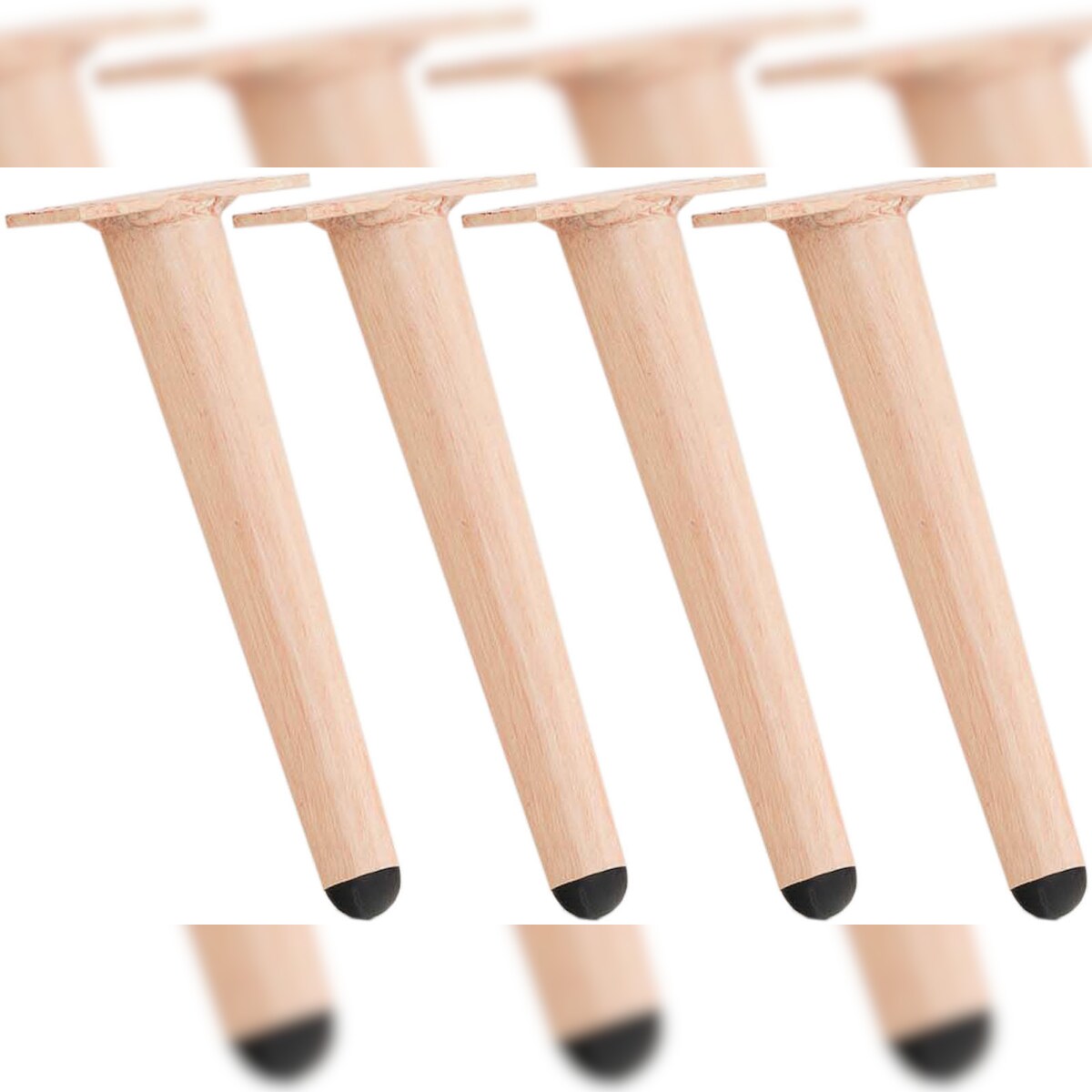 CLP 4er Set Möbelfüße 21 cm hellbraun Image