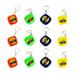 12PCS Mini Automatic Tape Measure Keychain Portable High Precision Tape Measure with Key Ring (Assorted Color)