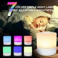 solacol Indoor Led Lights for Bedroom 7 Colors Silicone Led Sensor Light Cute Night Lamp Children Bedroom Long Led Lights for Bedroom Red Led Lights for Bedroom Red Light Night Light