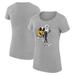 Women's G-III 4Her by Carl Banks Heather Gray Pittsburgh Penguins Hockey Girls Fitted T-Shirt