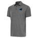 Men's Antigua Heather Black Carolina Panthers Par Polo