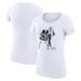 Women's G-III 4Her by Carl Banks White Winnipeg Jets Hockey Girls Fitted T-Shirt