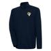 Men's Antigua Navy Los Angeles Rams Streamer Quarter-Snap Pullover Jacket