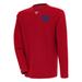 Men's Antigua Red New York Giants Flier Bunker Pullover Sweatshirt