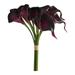 Jiyugala Artificial Flowers PU Mini Calla Lily Simulation Flower Wedding Decoration Artificial Feel Bridal Bouquet Flowers