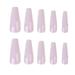 100 Pieces False Nails Artificial Fake Nails Ballerina Coffin Press on Nails Solid Color Glossy Fake Nails Full Cover False Nails Tips for Women Girls DIY Nail