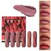 Pjtewawe Women Fashion Lipstick 12Pcs Lipstick Mini Lipstick Set For Women Long Lasting Lipstick Labiales Mate 24 Horas Originales Deep Red 24 Hour Stay On Mate Lipstick And Lip Liner Set