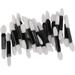 50pcs Disposable Double Ended Sponge Eye Shadow Applicators Dual Sided Eyeshadow Brush Sponge Tipped Oval Makeup Applicator Black Handle Makeup stick