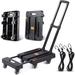 Tiagowell Folding Hand Truck (500LB) Heavy Duty Luggage Cart with 6 TPR Wheels and Easy Setup Design Portable Platform Truck Collapsible Dolly for Moving Travel Shopping Office Use