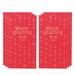 6Pcs Literary English Red Envelope Chinese New Year Money or Gift Card Holders for Wedding Party Gift Bags