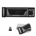 CNKOO Wireless Silicone Keyboard Flexible Keyboard Full with Number Pad Waterproof/Typing Soft Touch Portable Travel Keyboard for PC/Notebook/Laptop/Computer/Tablet