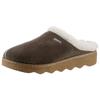 Pantoffel ROHDE "FOGGIA-D", Damen, Gr. 40, braun (dunkelbraun), Veloursleder, klassisch, Schuhe, Hausschuh, Clog mit herausnehmbarer Innensohle aus Lammwolle