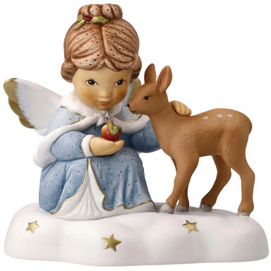 „Engelfigur GOEBEL „“Engel – Ich pass auf Dich auf, Weihnachtsdeko, mit Zertifikat““ Dekofiguren Gr. B/H/T: 11 cm x 14,5 cm x 15,5 cm, bunt Weihnachtsengel Weihnachtsfiguren Sammlerfigur, Weihnachtsfigur, Dekofigur aus Biskuitporzellan“