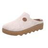 Pantoffel ROHDE "FOGGIA", Damen, Gr. 41, weiß (sanftes weiß), Filz, meliert, klassisch, Schuhe, Hausschuh, Schlappen, Clog, Homeslipper mit Profilsohle