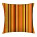 Abstract Throw Pillow Cushion Cover Vertical Colorful Straight Lines Geometric Vibrant Stripes Design Decorative Square Accent Pillow Case 20 X 20 Inches Orange Marigold Burgundy by Ambesonne