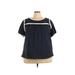 Suzanne Betro Short Sleeve Top Blue Tops - Women's Size 1X