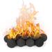 POPRHINO 3” Round Ceramic Fire Balls - 15 PCS - Fire Stones for Fire Pit Fire Bowl & Fireplace | 16 H x 10 W x 3 D in | Wayfair