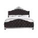 Rosdorf Park Waburn Tufted Standard Bed Wood & /Upholstered/Polyester in Black/Brown/Gray | 69 H x 83 W x 94 D in | Wayfair