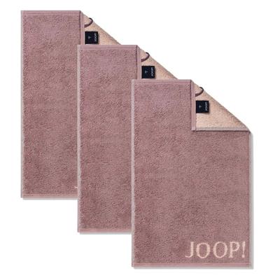 JOOP! Gästetuch 3er Pack 'Classic Frottier' Baumwolle Rosa Image