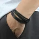 ChimLeather-Bracelets en acier pour hommes ULtressée multicouche bijoux pour hommes