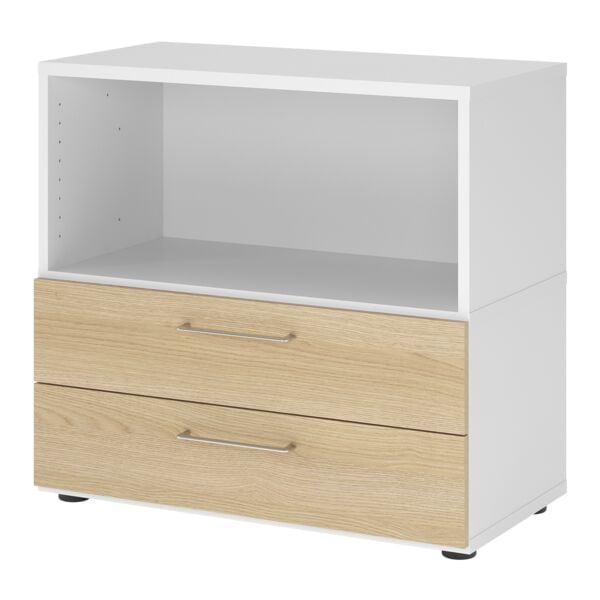 HAMMERBACHER Regalschrank »Flexwall« 80 cm breit 2 OH weiß, 80x74.8x40 cm Image