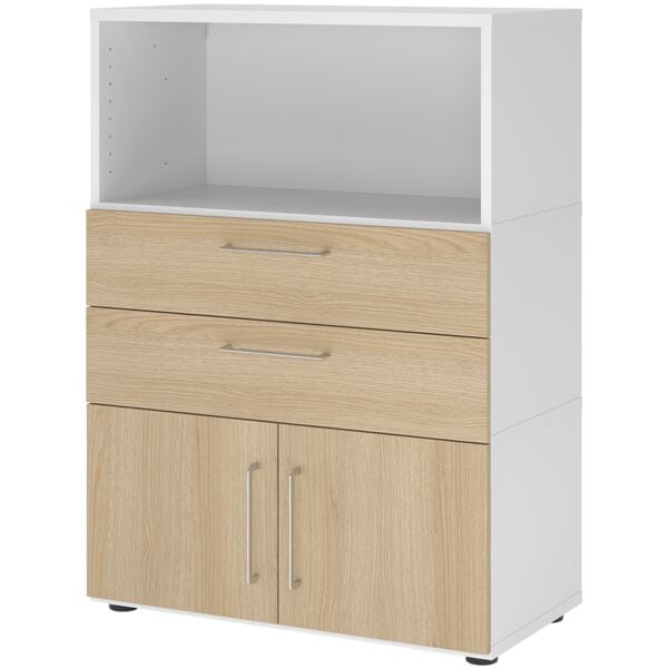 HAMMERBACHER Regalschrank »Flexwall« 80 cm breit 3 OH weiß, 80x110x40 cm