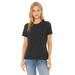 Bella + Canvas 6416 Women's Relaxed Jersey Short-Sleeve T-Shirt in Dark Grey size 2XL | Triblend 6413, 6400CVC, 6400, BC6413, BC6400CVC, B6400, BC6400