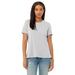 Bella + Canvas 6416 Women's Relaxed Jersey Short-Sleeve T-Shirt in Solid Grey size Small | Triblend 6413, 6400CVC, 6400, BC6413, BC6400CVC, B6400, BC6400