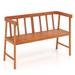 Outdoor Acacia Wood Bench with Backrest and Armrests - 43" x 18" x 28" (L x W x H)