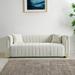 79.92" Modern Vertical Channel Tufted Velvet Sofa with Deep Seats and Well-Padded Backrest Sofa, 2 Lumbar Support Pillows