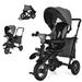 7-In-1 Baby Folding Tricycle Stroller with Rotatable Seat - 43" x 19" x 40.5" (L x W x H)