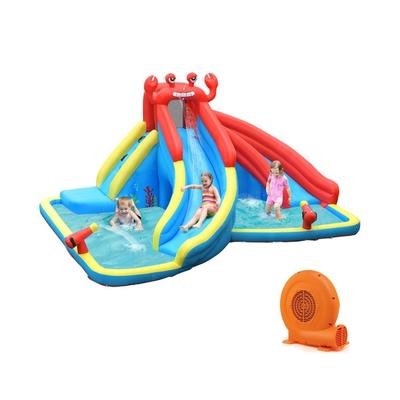 Inflatable Water Slide Crab Dual Slide Bounce House - Multi