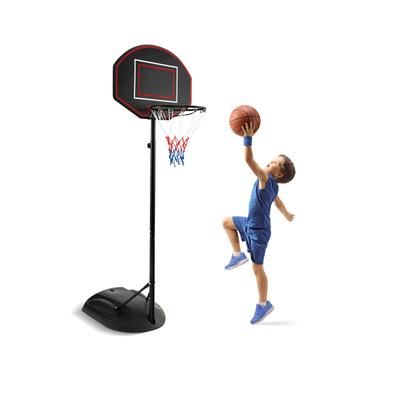 5.5 to 7.5 FT Adjustable Portable Basketball Hoop System with Anti-Rust Stand and Wheels - 32.5" x 24" (L x W)