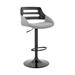 HomeRoots 43" Gray And Black Iron Swivel Low Back Adjustable Height Bar Chair With Footrest - 20