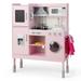 Pretend Play Kitchen for Kids with 16 Pieces Accessories-Pink - 32.5" x 11.5" x 40.5"