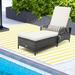 Outdoor Chaise Lounge Chair Recliner with 6-Level Backrest Cushion and Pillow - 79" x 29" x 40" (L x W x H)