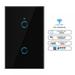 1/2/3 Gang WiFi Smart Light Switch White Modern Tempered Glass Panel Wall Touch Switch US Standard Single Pole Switches Works with Alexa Google Assistant