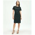 Brooks Brothers Women's Short-Sleeve Fine Twill Crepe Dress | Black | Size 12