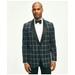 Brooks Brothers Men's Classic Fit Wool Tartan Dinner Jacket | Navy | Size 42 Regular