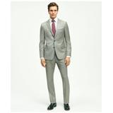 Brooks Brothers Men's Classic Fit Wool Sharkskin 1818 Suit | Light Grey | Size 48 Long