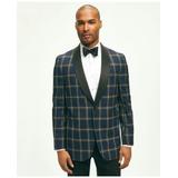 Brooks Brothers Men's Classic Fit Wool Tartan Dinner Jacket | Navy | Size 40 Regular
