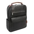 McKlein U Series LOGAN Pebble Grain Calfskin Leather 17 Leather Two-Tone Dual-Compartment Laptop & Tablet Backpack Black (19082)