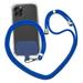 ETOSHOPY Cell Phone Lanyard - Universal Neck Phone Holder w/Card Pocket and Silicone Neck Strap - Compatible with Most Smartphones Blue