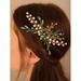 Xerling Wedding Hair Comb Emerald Hair Accessories for Bride Bridal Green Rhinestone Headpiece Vintage Pearl Crystal Hair Comb for Women (Emerald)