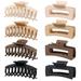 8 pcs Large Hair Claw Clips 4.3 Strong Hold Hair Clips For Women & Girls 2 Styles Nonslip Matte claw Clip for Long Thick Hair & Thin Hair Big Hair Clamps hair styling accessories (Cream Kh