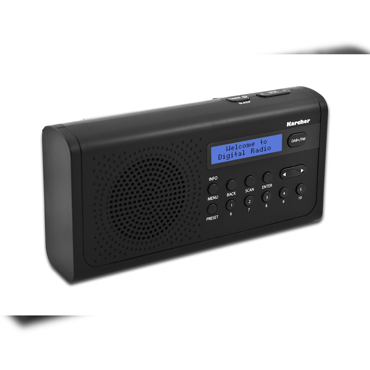 Kärcher Karcher DAB 2405 tragbares Digitalradio (DAB+/UKW Tuner, 20 Senderspeicher)