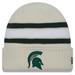 Men's New Era Cream Michigan State Spartans Vintage Cuffed Knit Hat